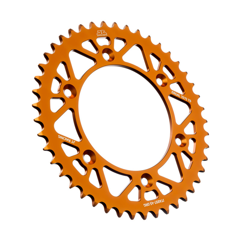 Corona JT ergal RACELITE arancione - 45 denti - KTM