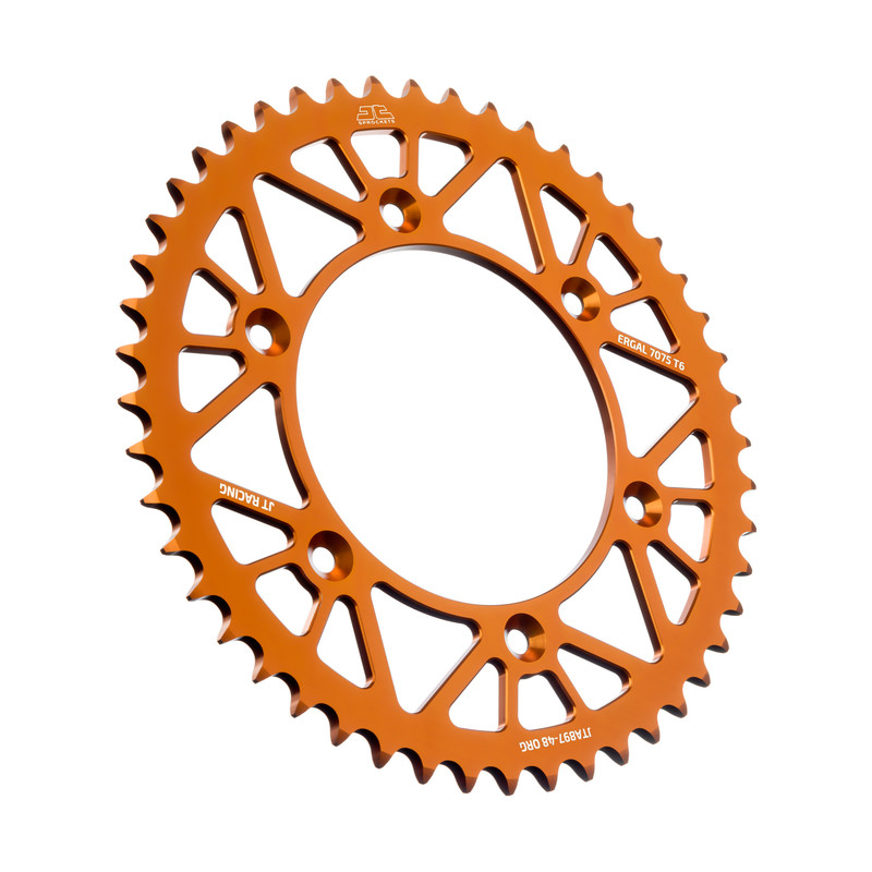 Corona JT ergal RACELITE arancione - 48 denti - KTM