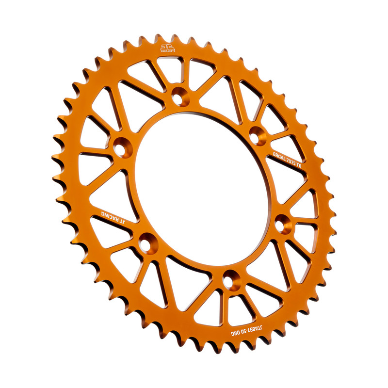 Corona JT ergal RACELITE arancione - 50 denti - KTM