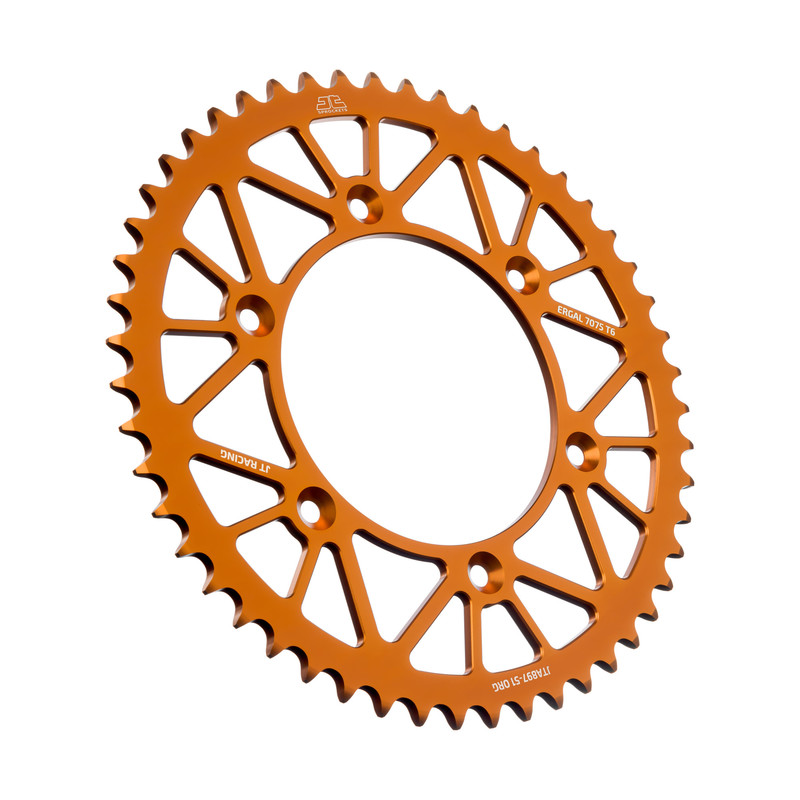 Corona JT ergal RACELITE arancione - 51 denti - KTM