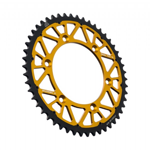 Corona JT TWINSTAR bi-metallo oro - 50 denti - FANTIC  YAMAHA