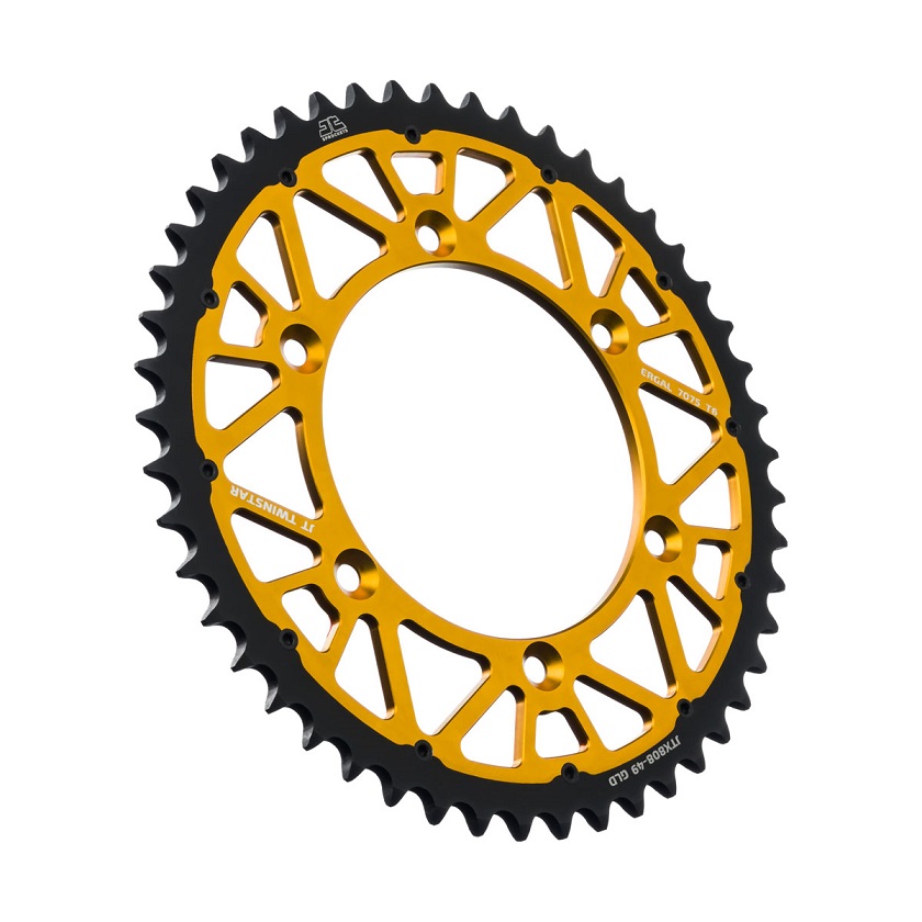 Corona JT TWINSTAR bi-metallo oro - 49 denti - SUZUKI