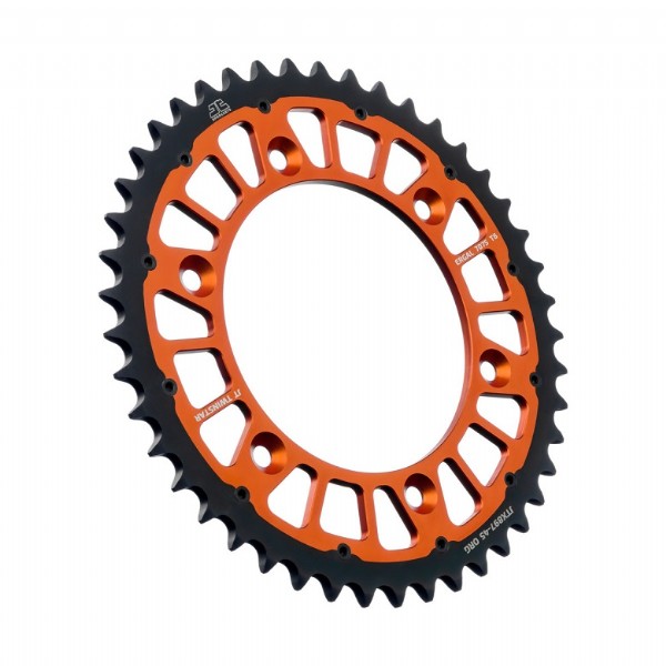 Corona JT TWINSTAR bi-metallo arancione - 45 denti - KTM