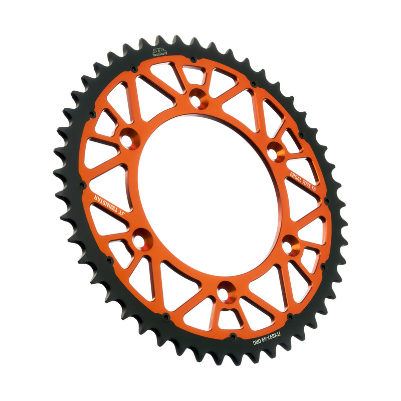 Corona JT TWINSTAR bi-metallo arancione - 49 denti