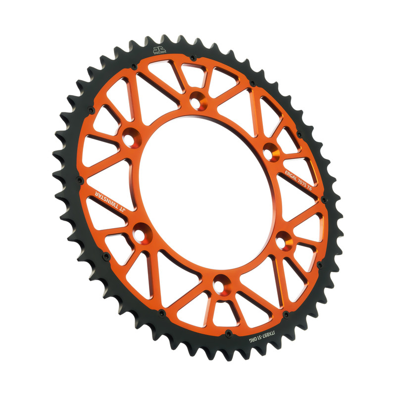Corona JT TWINSTAR bi-metallo arancione - 51 denti