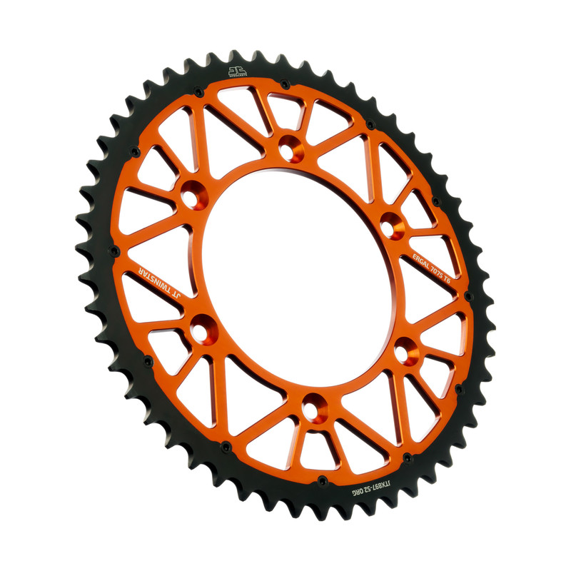 Corona JT TWINSTAR bi-metallo arancione - 52 denti