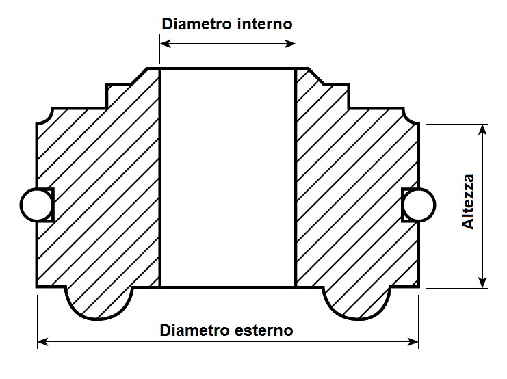 Testina completa KYB 14x40x33 mm