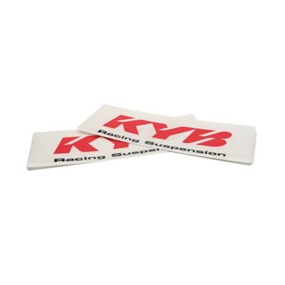 Adesivi forcelle logo KYB rosso (2 pezzi)