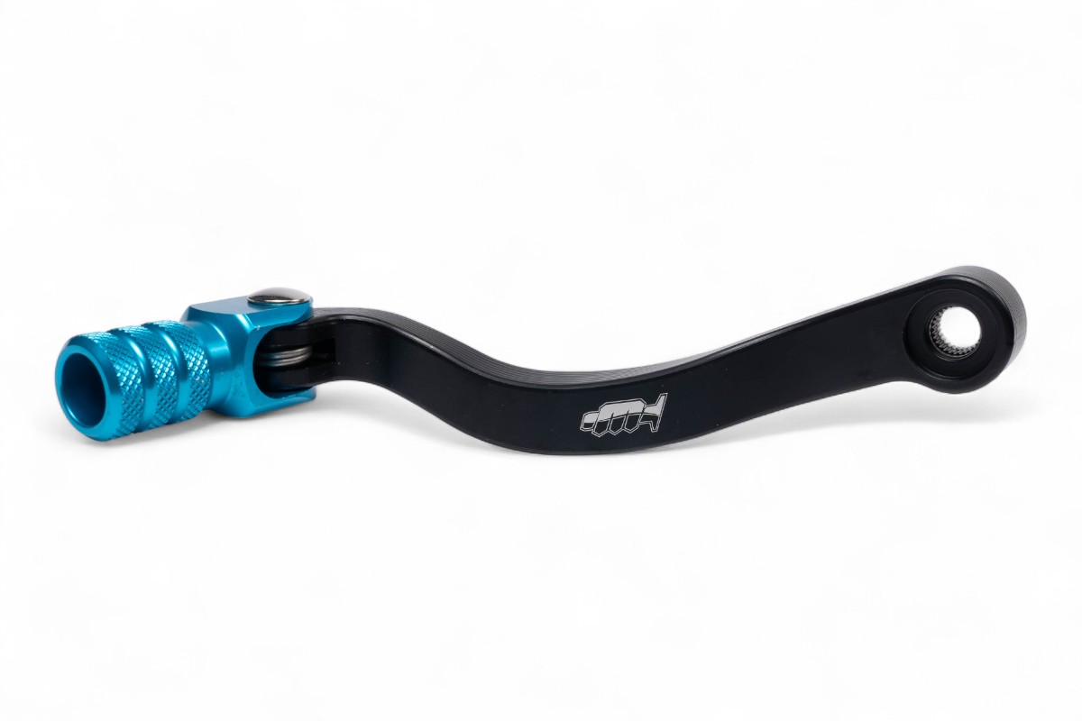 Leva cambio in alluminio CNC HUSABERG HUSQVARNA - corpo nero, puntale azzurro