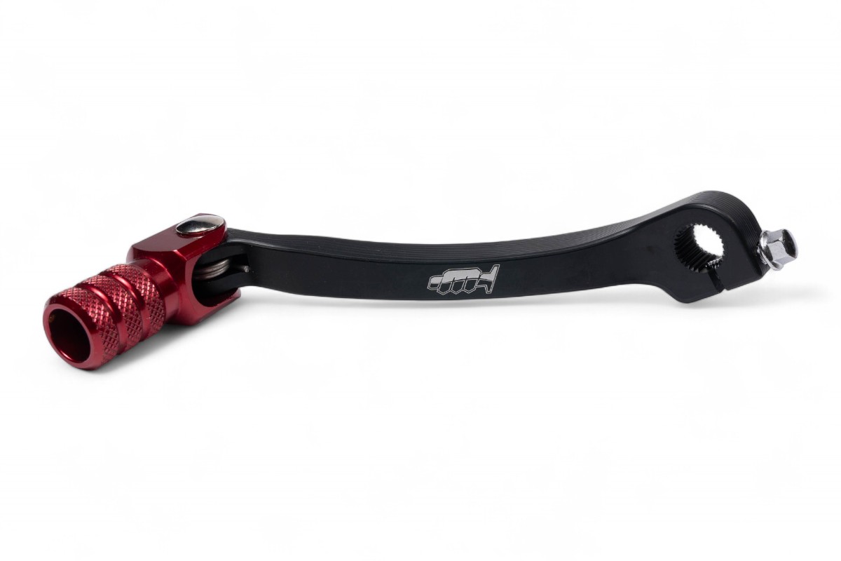 Leva cambio in alluminio CNC CRF 450 R/X - corpo nero, puntale rosso