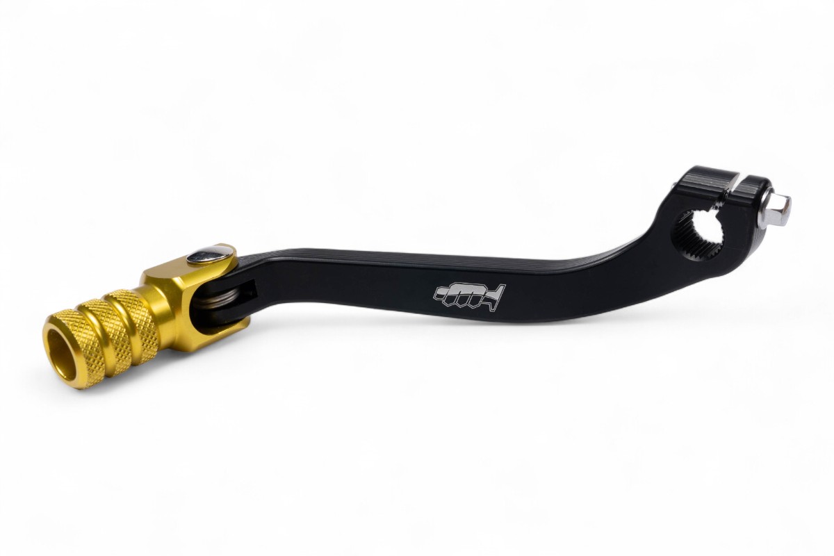 Leva cambio in alluminio CNC RMZ 250 - corpo nero, puntale giallo