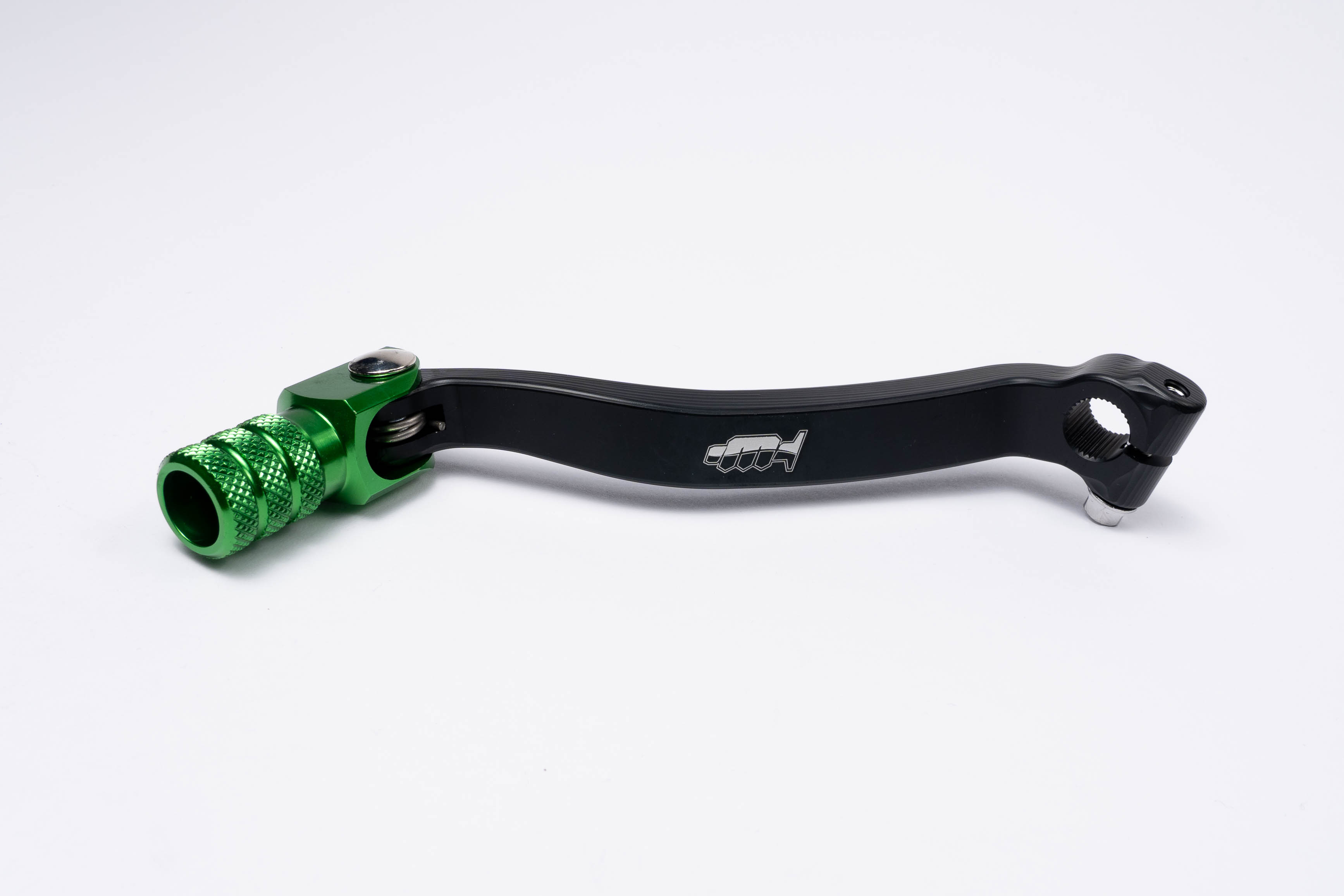 Leva cambio in alluminio CNC KX 250 F - corpo nero, puntale verde