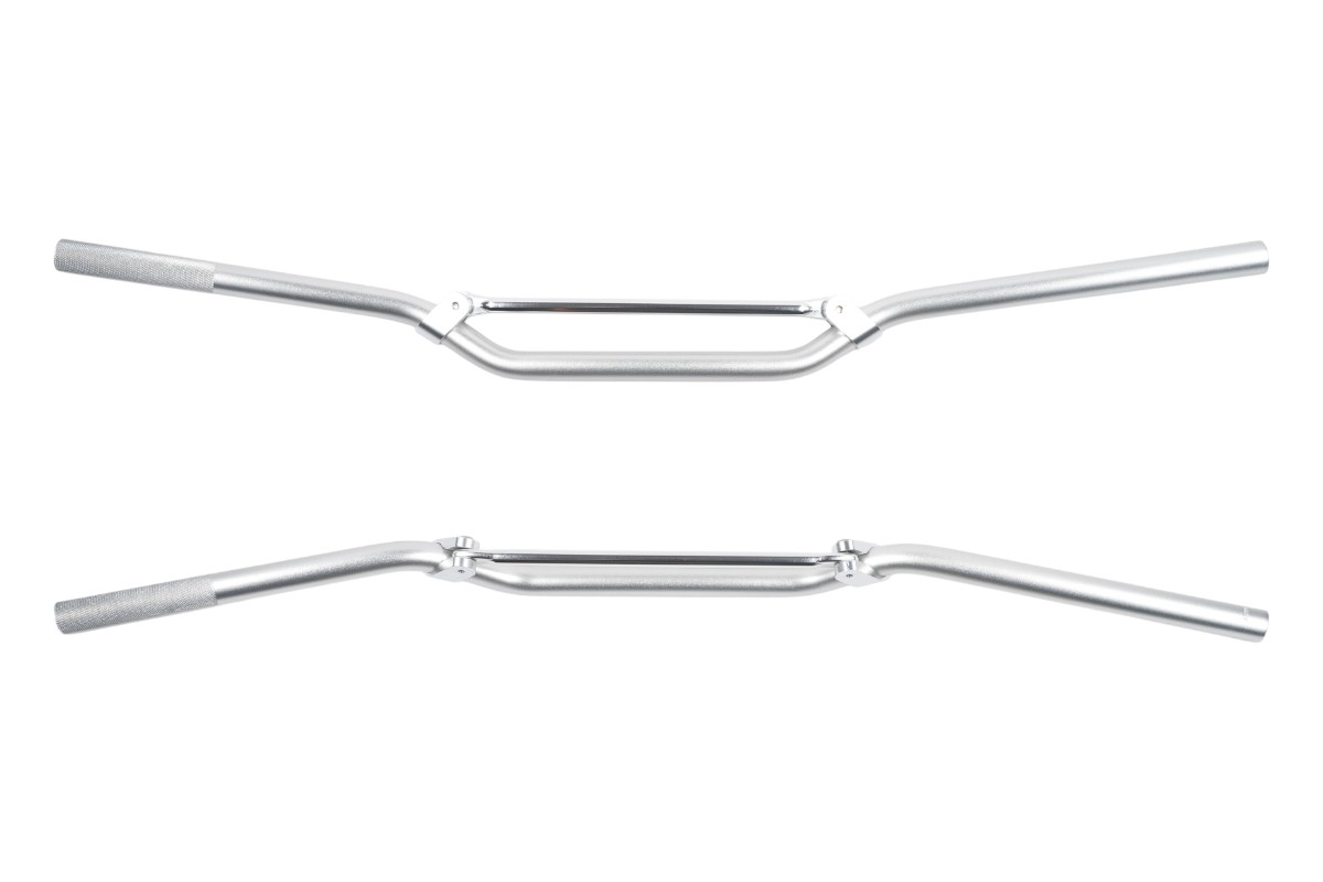 Manubrio ø 22mm in lega NATIONAL - Finitura spazzolata e lucidata, colore alluminio