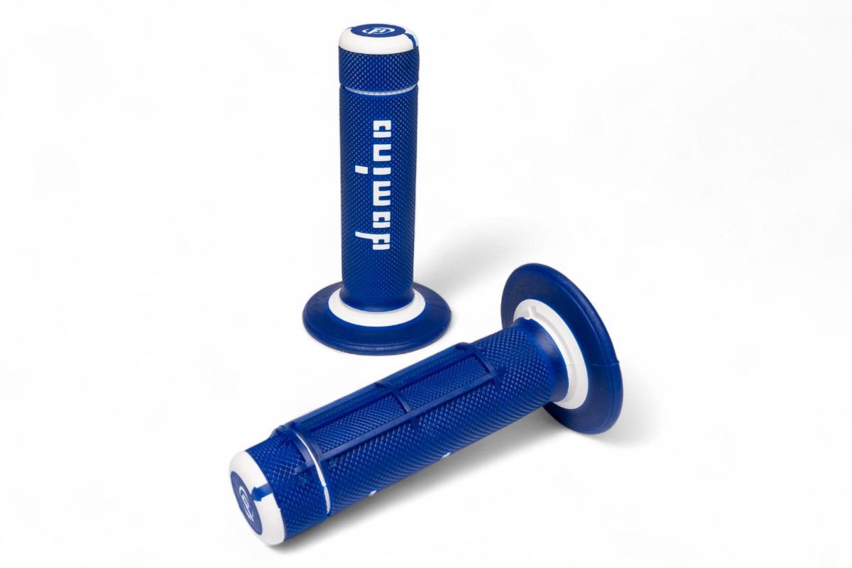 Manopole DOMINO Cross - Blu/bianco
