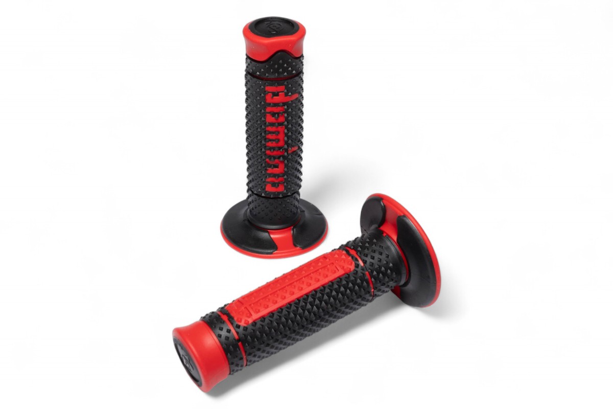 Manopole DOMINO Cross DSH - Nero/rosso