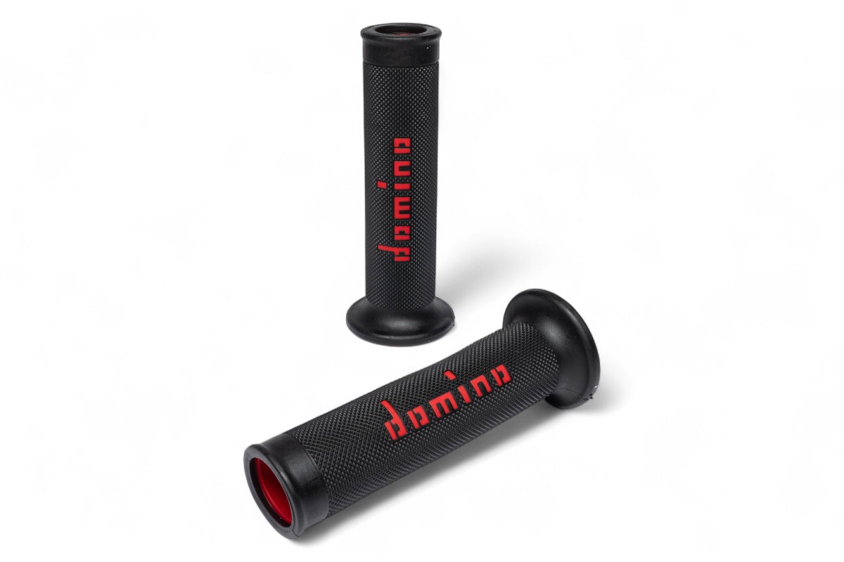 Manopole DOMINO Strada - Nero/rosso