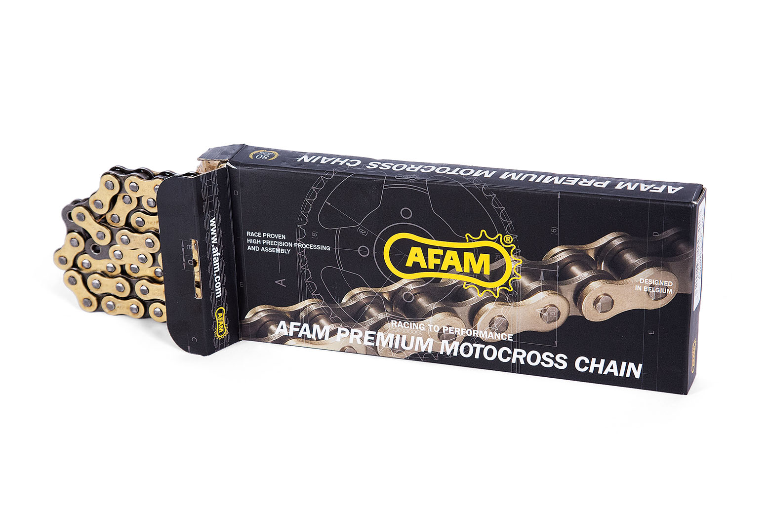 Catena AFAM 520 MR2 - 118 maglie - Oro/nero