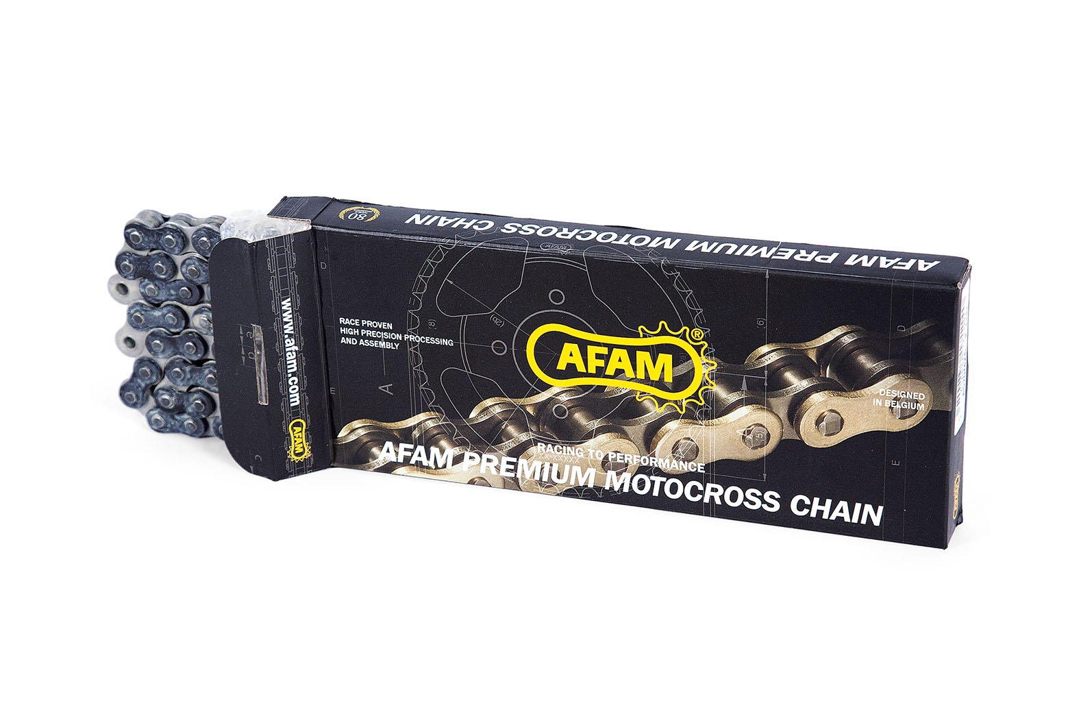 Catena AFAM 520 MX6 - 118 maglie - Nero/cromato