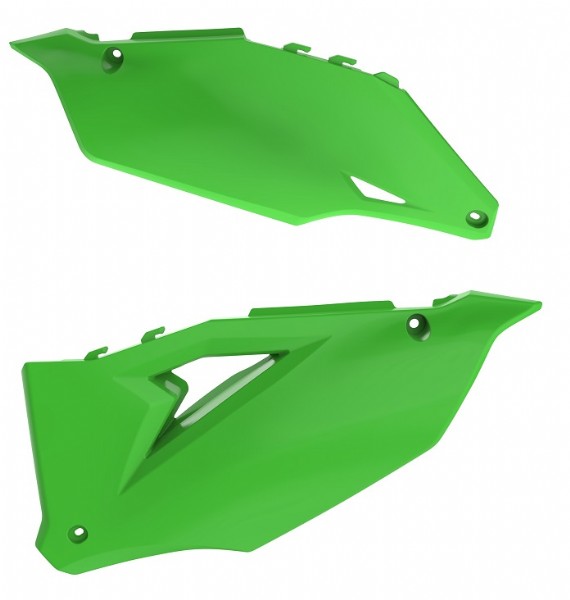 Portanumeri laterali con protezione calore KAWASAKI verde05