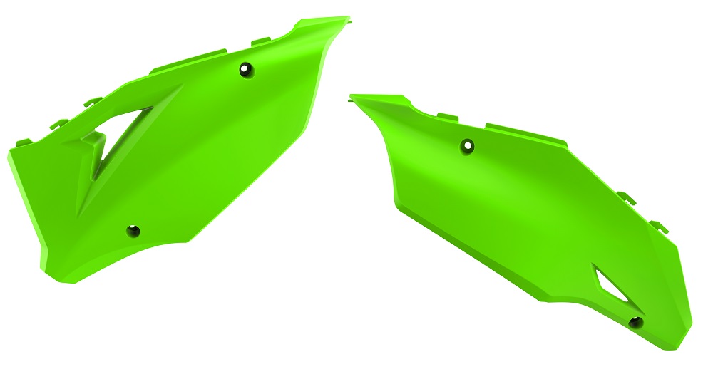 Portanumeri laterali verde lime per kit restyling KX - KXF '23 STYLE