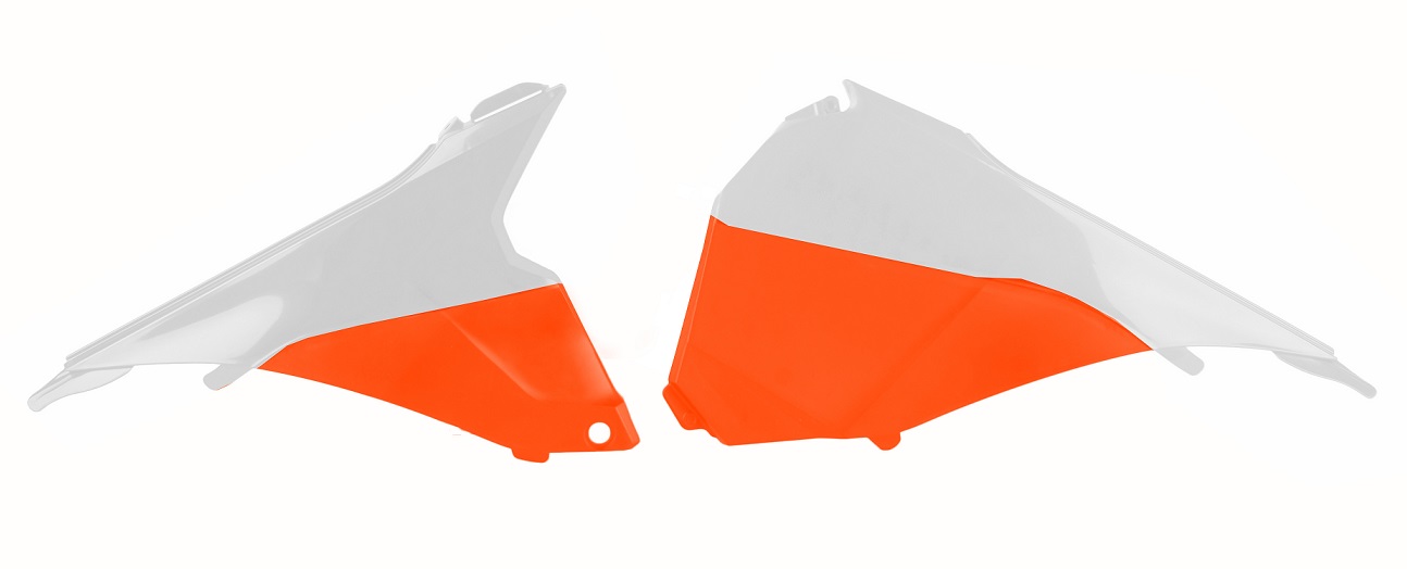 Coperchi laterali cassa filtro KTM arancione/bianco