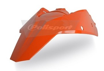Parafango posteriore con portanumeri laterali KTM arancione