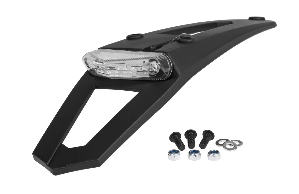Prolunga portatarga universale POLISPORT con luce stop e posizione - Omologata ECE