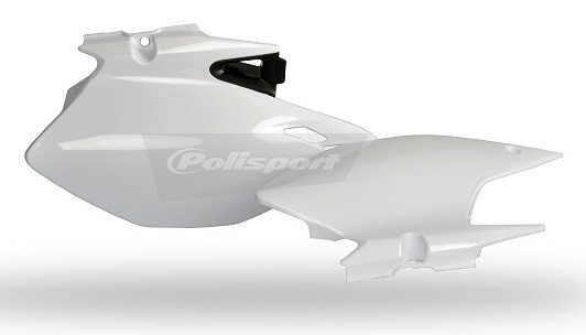 Portanumeri laterali con protezione calore YAMAHA nero/bianco