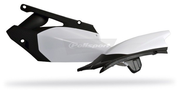 Portanumeri laterali con protezione calore YAMAHA nero/bianco