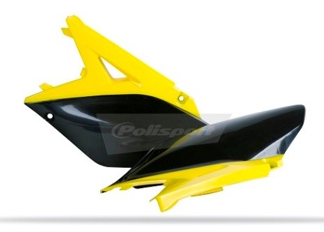 Portanumeri laterali con protezione calore SUZUKI giallo rm01/nero