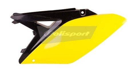 Portanumeri laterali con protezione calore SUZUKI nero/giallo rm01