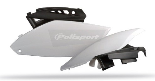Portanumeri laterali con protezione calore YAMAHA nero/bianco