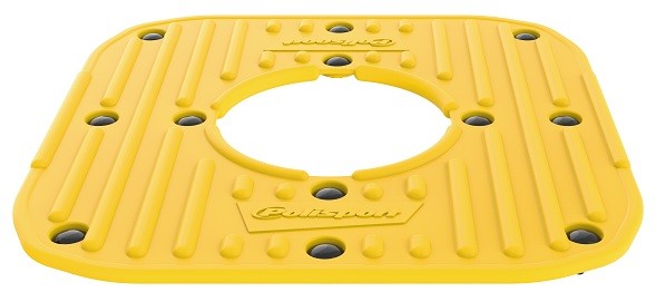 Pianale in gomma con clips di montaggio per POLISPORT Track Stand - Giallo