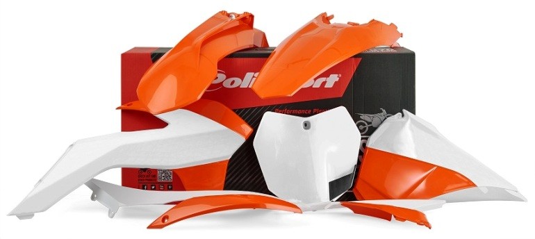 Kit plastiche KTM Arancione/Bianco