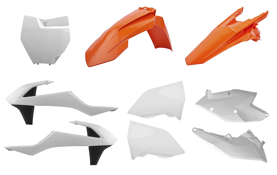 Kit plastiche KTM Arancione16/Bianco