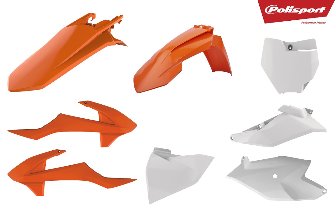 Kit plastiche KTM Arancione16/Bianco