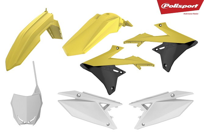 Kit plastiche SUZUKI Giallo rm01/Bianco