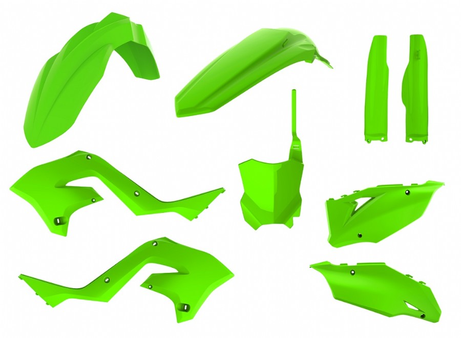 Kit plastiche restyling KX 125/250 03-08 Verde lime - KXF '23 STYLE