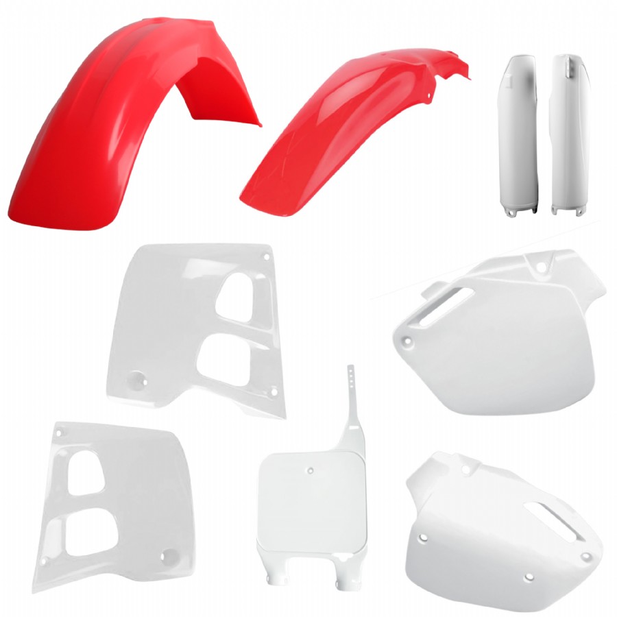 Kit plastiche HONDA Rosso fluo/Bianco