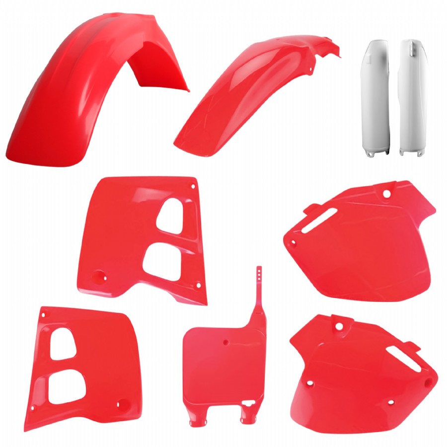 Kit plastiche HONDA Rosso fluo/Bianco