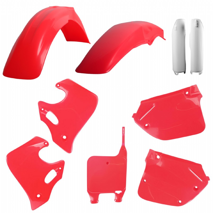 Kit plastiche HONDA Rosso fluo/Bianco