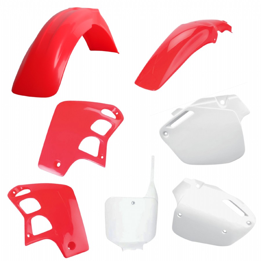 Kit plastiche HONDA Rosso fluo/Bianco