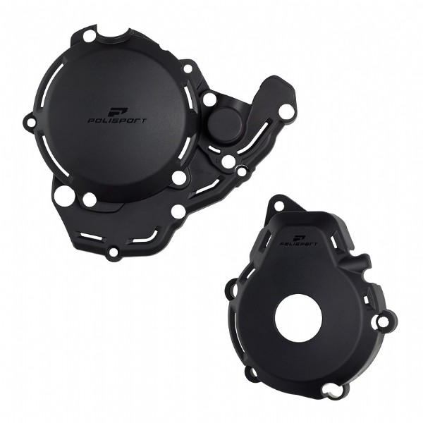 Kit protezioni coperchi motore POLISPORT - GASGAS HUSQVARNA KTM - Nero