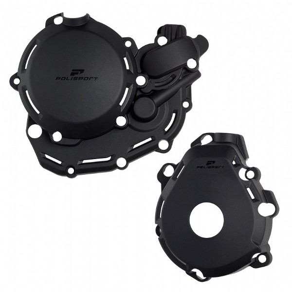 Kit protezioni coperchi motore POLISPORT - GASGAS HUSQVARNA KTM - Nero