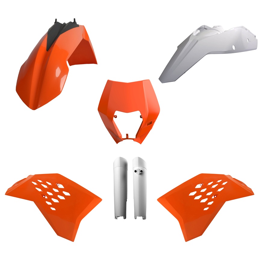 Kit plastiche KTM Arancione/Bianco