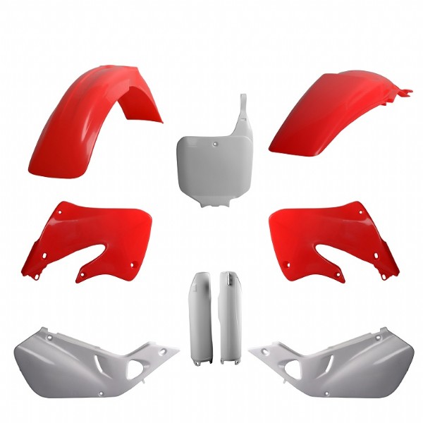 Kit plastiche HONDA Rosso fluo/Bianco