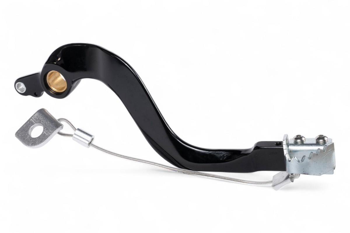Pedale freno forgiato con puntale in acciaio CR 250 02-07 nero