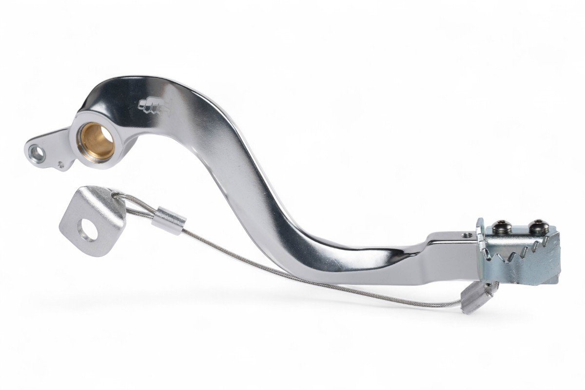 Pedale freno forgiato con puntale in acciaio CR 125 04-07