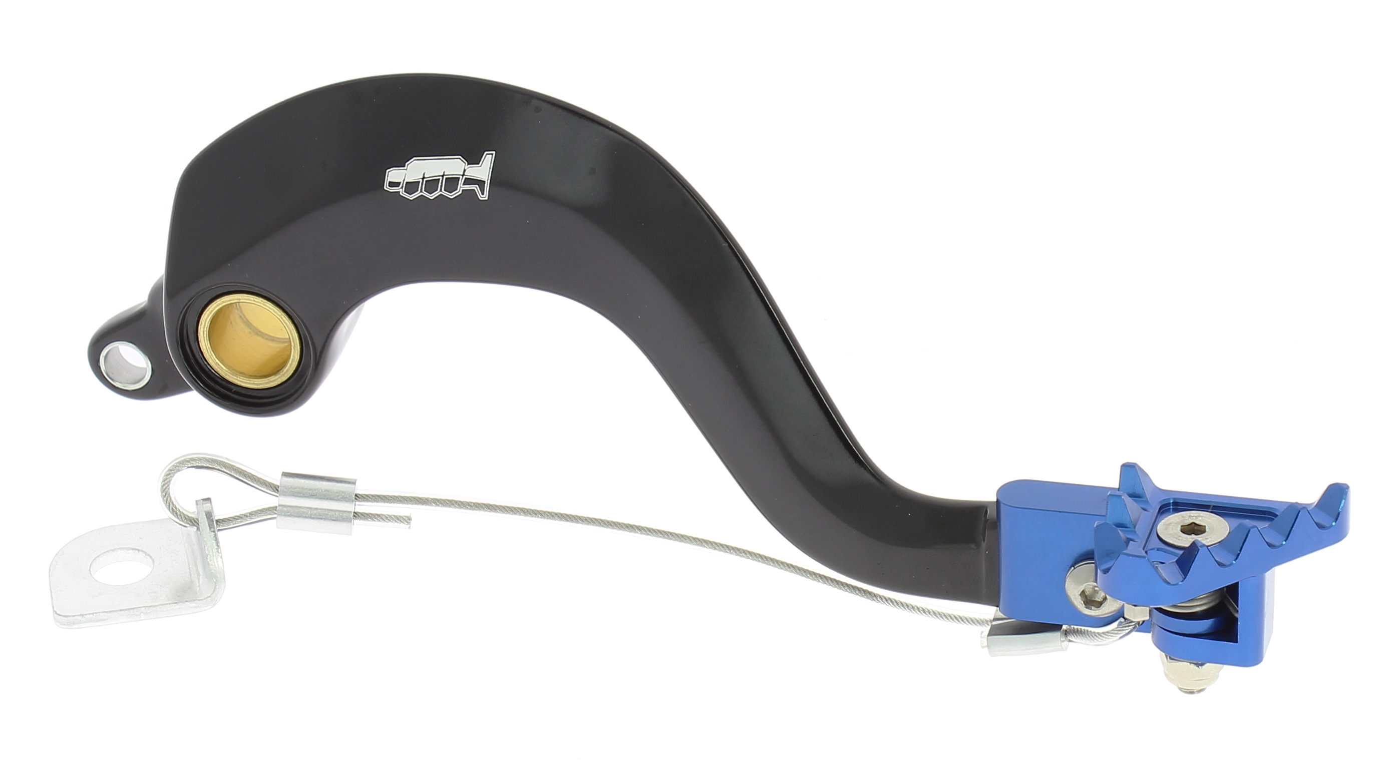 Pedale freno forgiato nero con puntale snodato CNC blu FANTIC YAMAHA