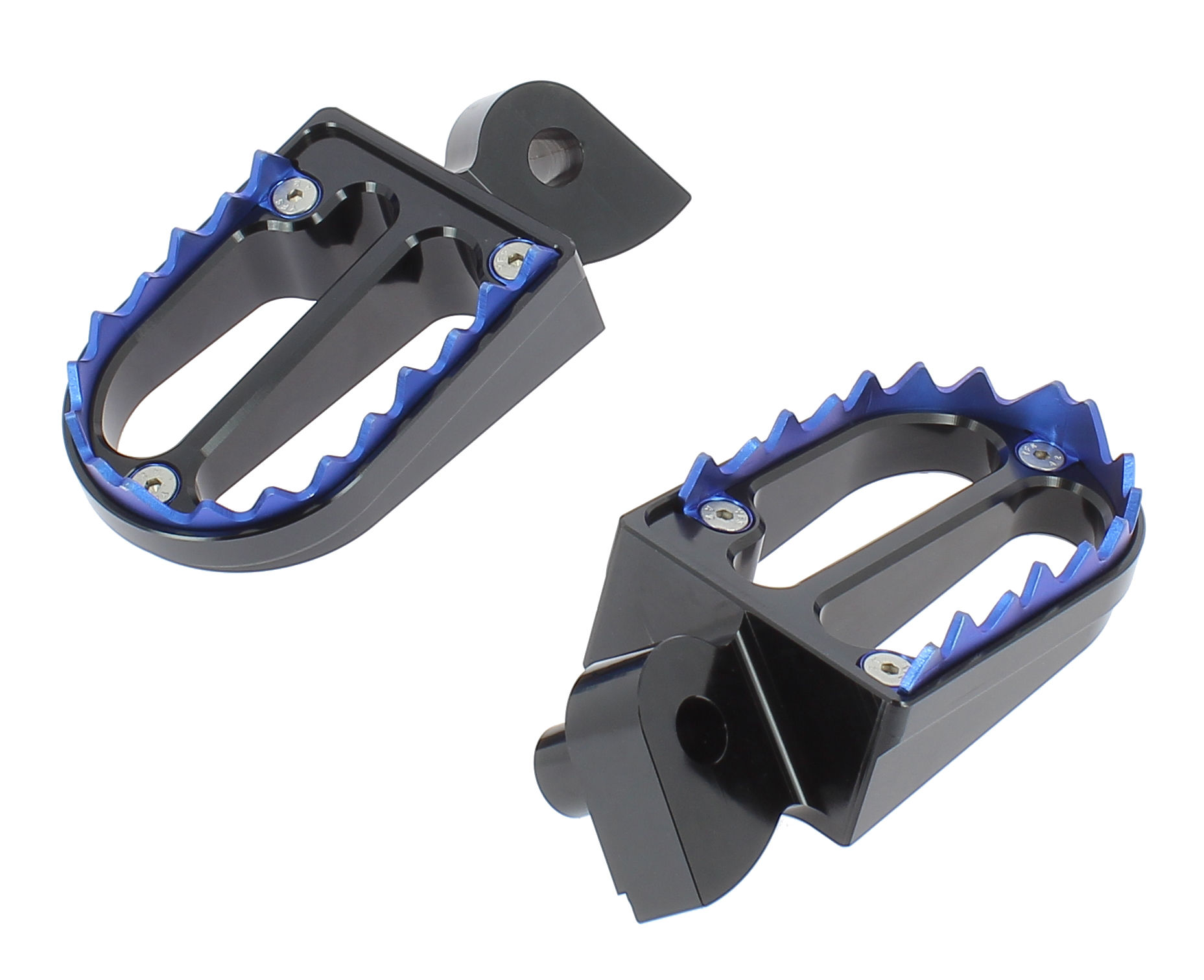 Pedane poggiapiedi in alluminio con denti in titanio - Nero